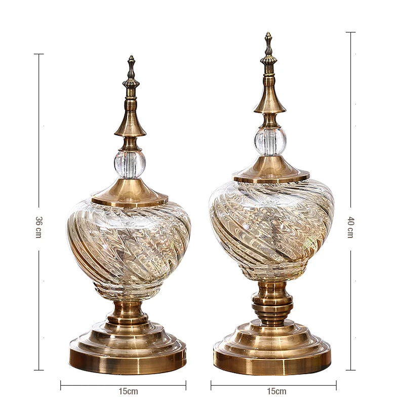 Decorative jar size comparison