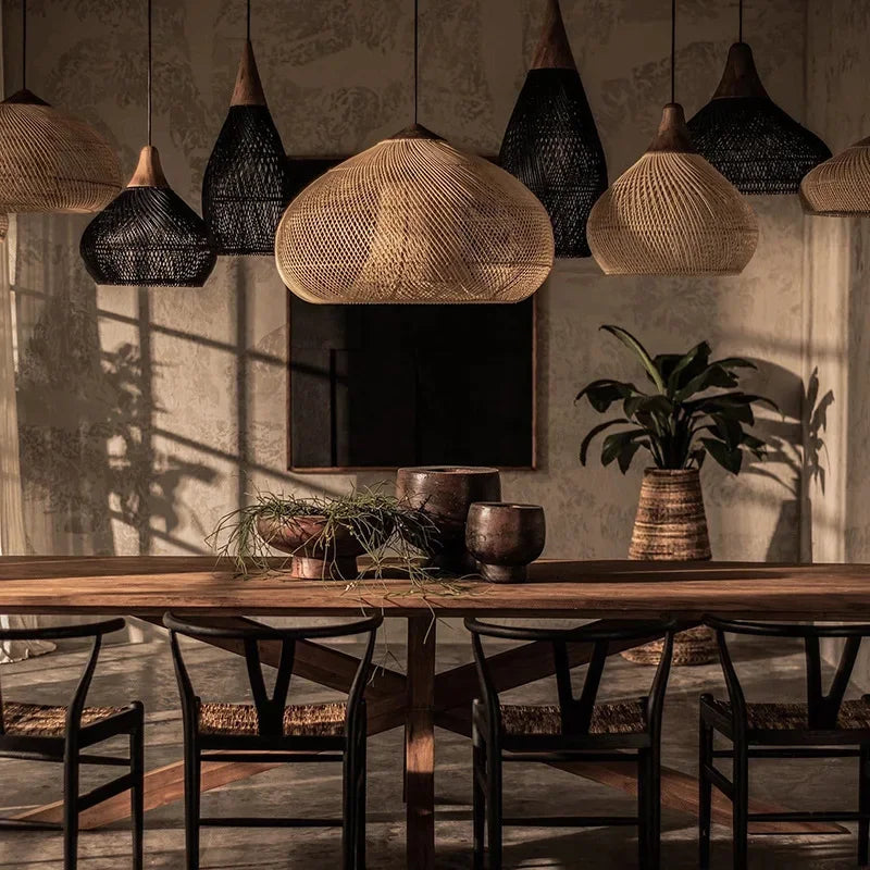 Nest Rattan Pendant Light | Handwoven Wicker Lamp Shade