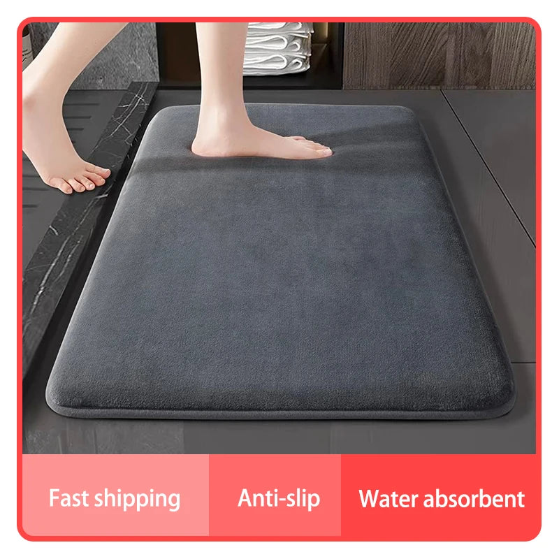 QuickDry Coral Bath Mat | Super Absorbent Non-Slip Mat