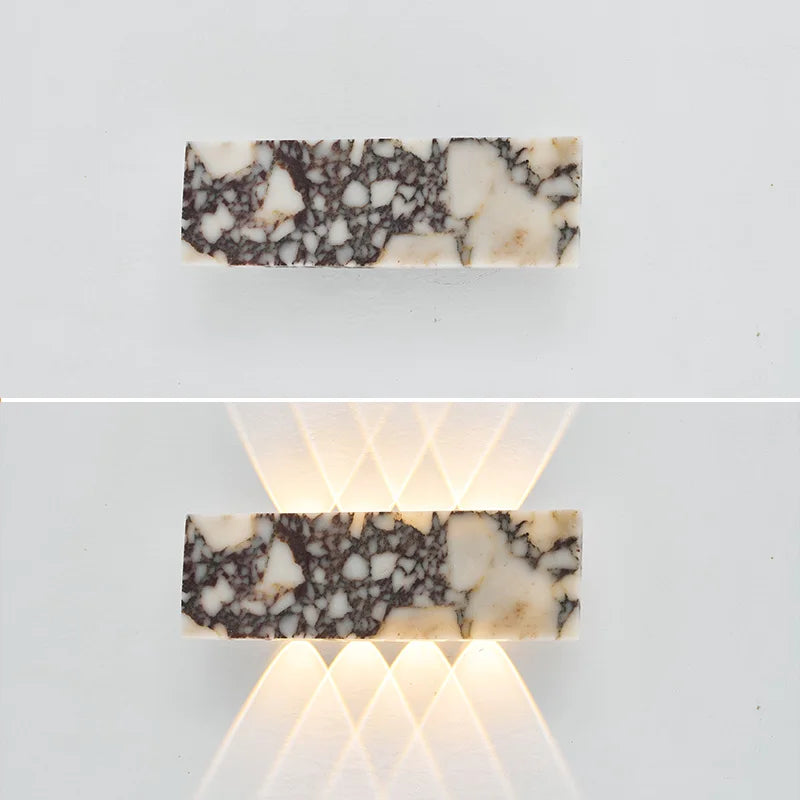 Terrazzo Stone Wall Light | Up & Down LED Wall Sconce