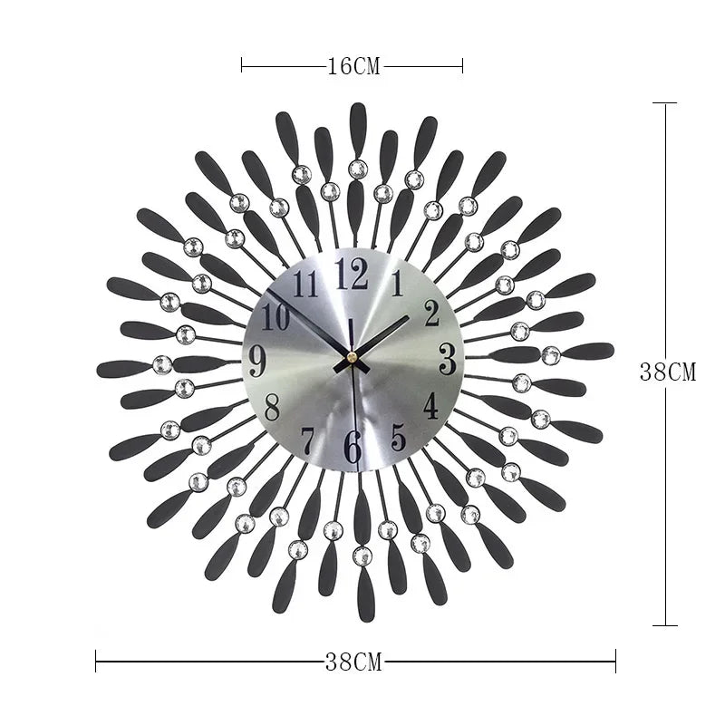 Starburst Wall Clock | Luxury Gold Silent Decorative Clock