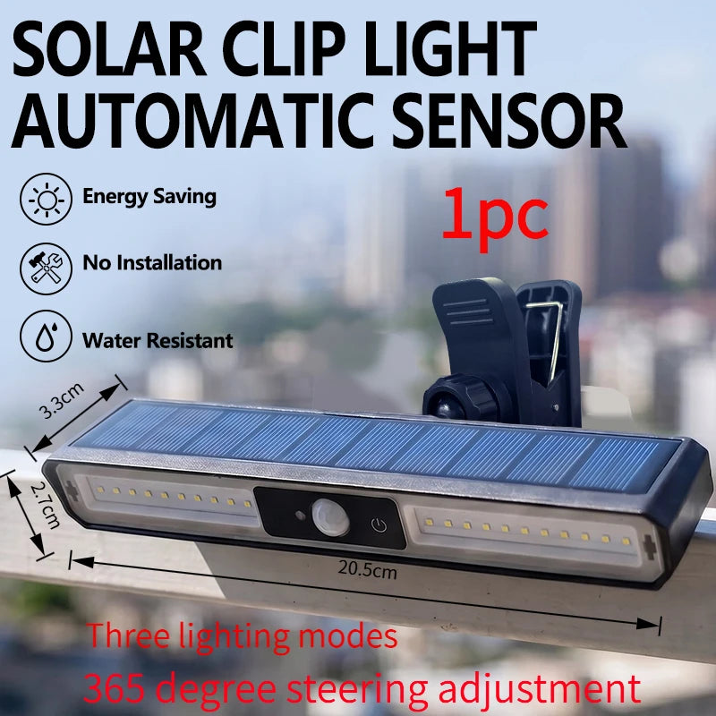 Solstice Solar Clip Lamp | Motion Sensor Garden Wall Light