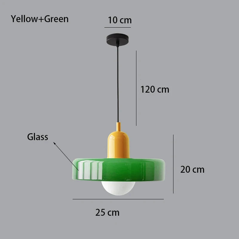 Bauhaus Glass Pendant | Nordic Retro Ceiling Light