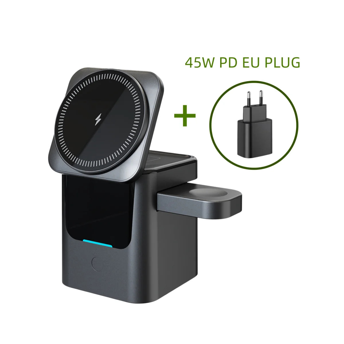 TriCharge 3-in-1 Magnetic Wireless Charger | Foldable Charging Station