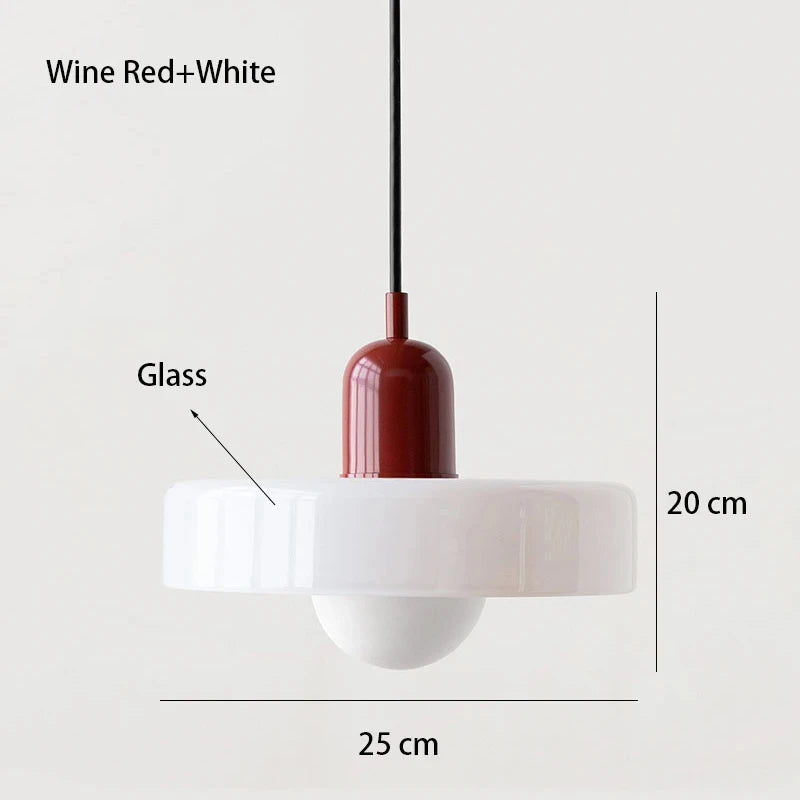 Bauhaus Glass Pendant | Nordic Retro Ceiling Light