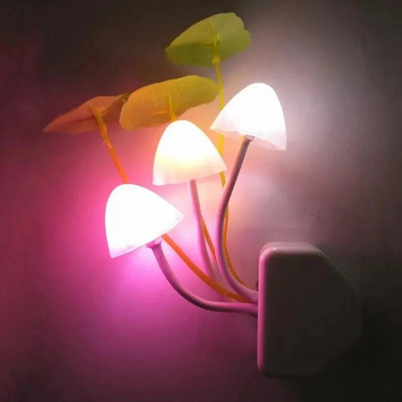 Toadstool Glow Night Light | Plug-In LED Lamp with Light Sensor