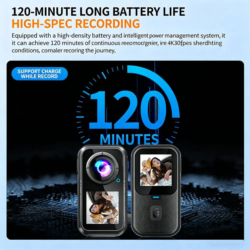 ClipCam 5K Mini Action Camera | Magnetic Thumb Camera with EIS