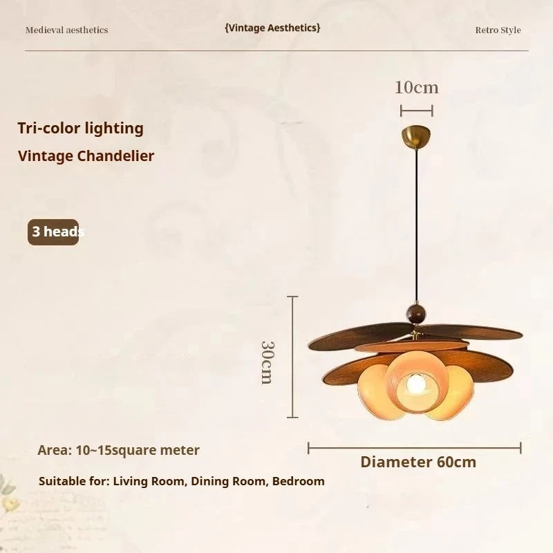 Petal Glass Pendant | Retro Flower Ceiling Light with Glass Globes