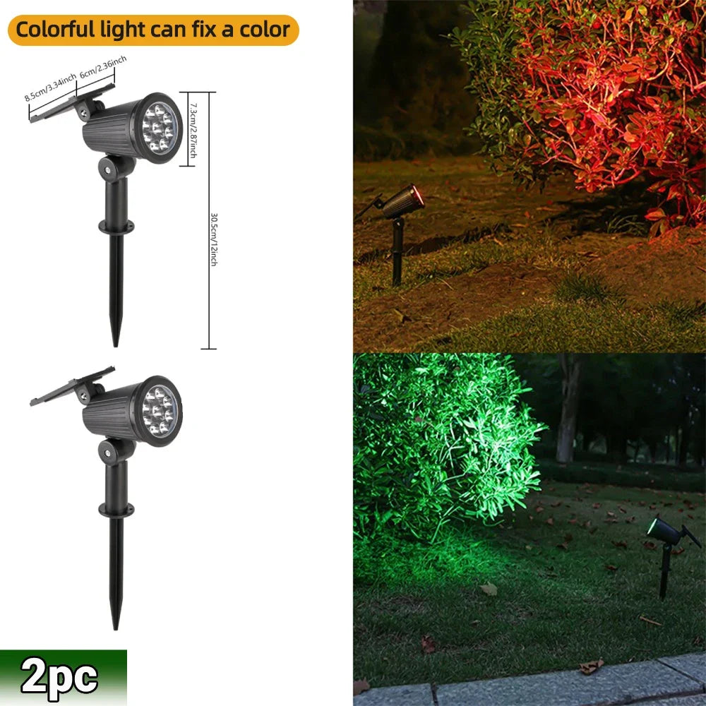 Prism Solar Spotlights | 9 LED RGB Landscape Lights