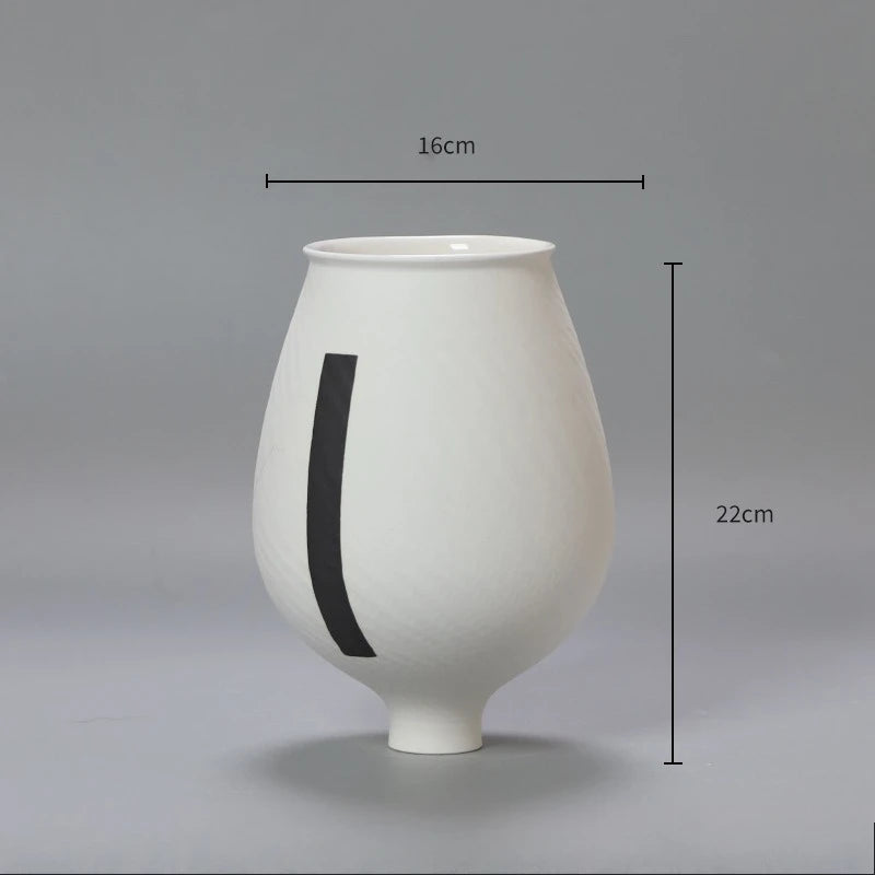 Swirl Minimal Ceramic Vase | Modern White Sculptural Vase