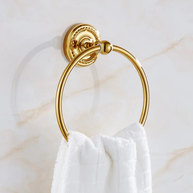 Regency Gold Bathroom Hardware | Polished Brass Towel Rails & Accessories