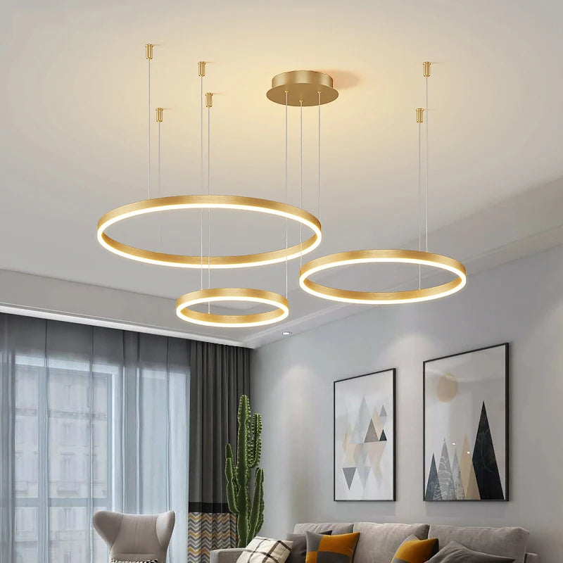 Orbit Ring LED Chandelier | Multi-Ring Modern Pendant Light