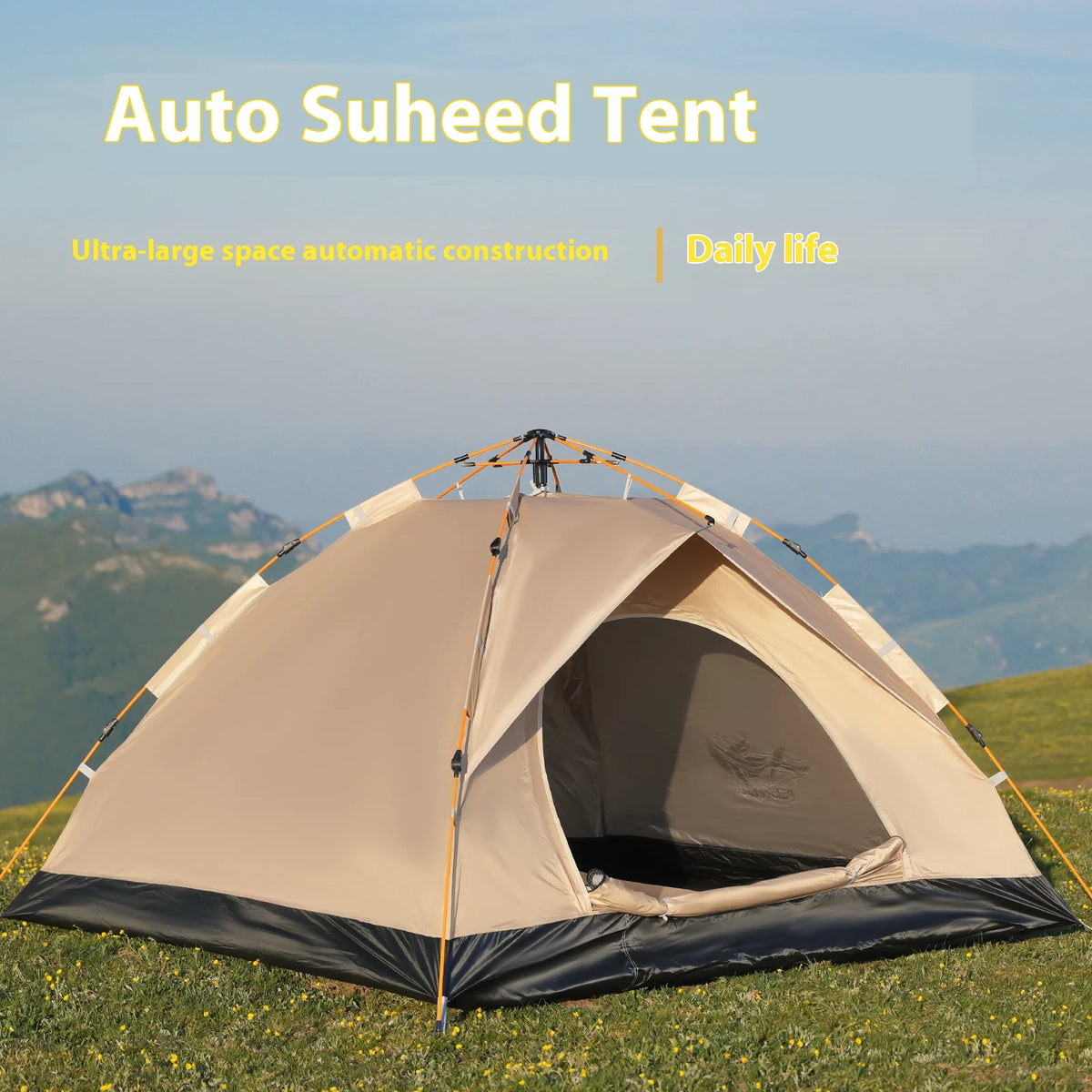 EasyCamp Instant Family Tent | Waterproof Pop-Up Tent for 3-4 People