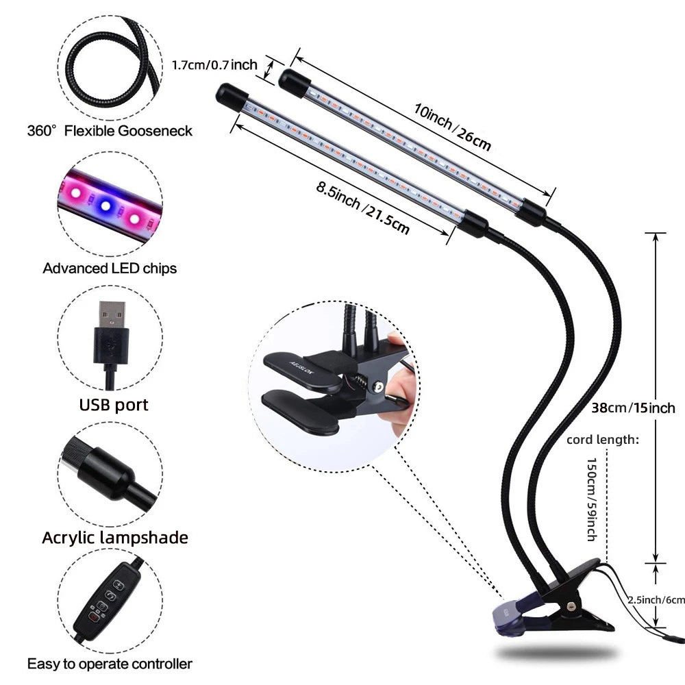 Sprout Grow Light | USB Full Spectrum Plant Lamp