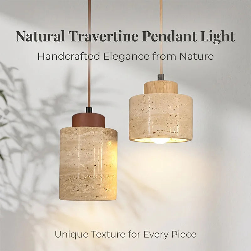 Cavern Stone Pendant | Wabi-Sabi Bedside Hanging Light