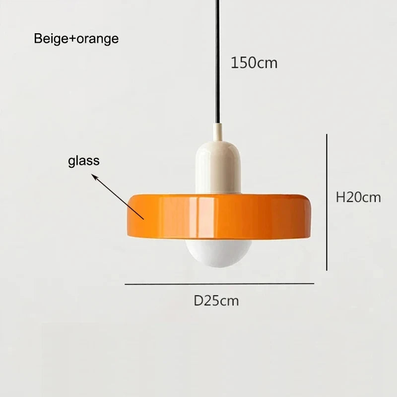 Bauhaus Glass Pendant | Nordic Retro Ceiling Light