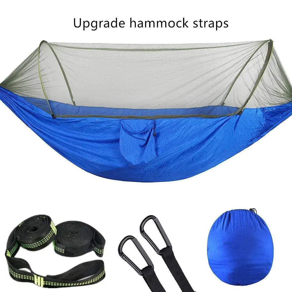 CanopyNest Camping Hammock | Pop-Up Mosquito Net Hammock for Two