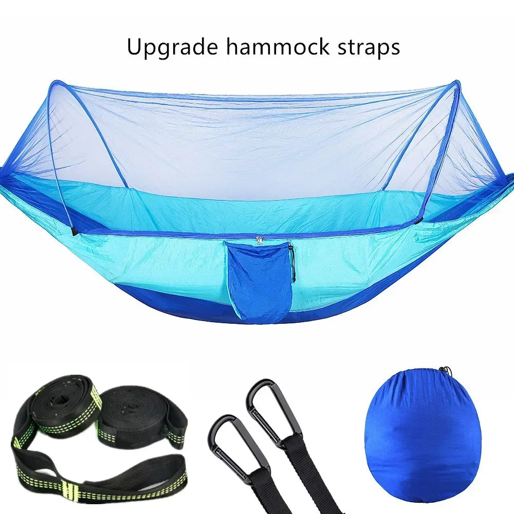 CanopyNest Camping Hammock | Pop-Up Mosquito Net Hammock for Two
