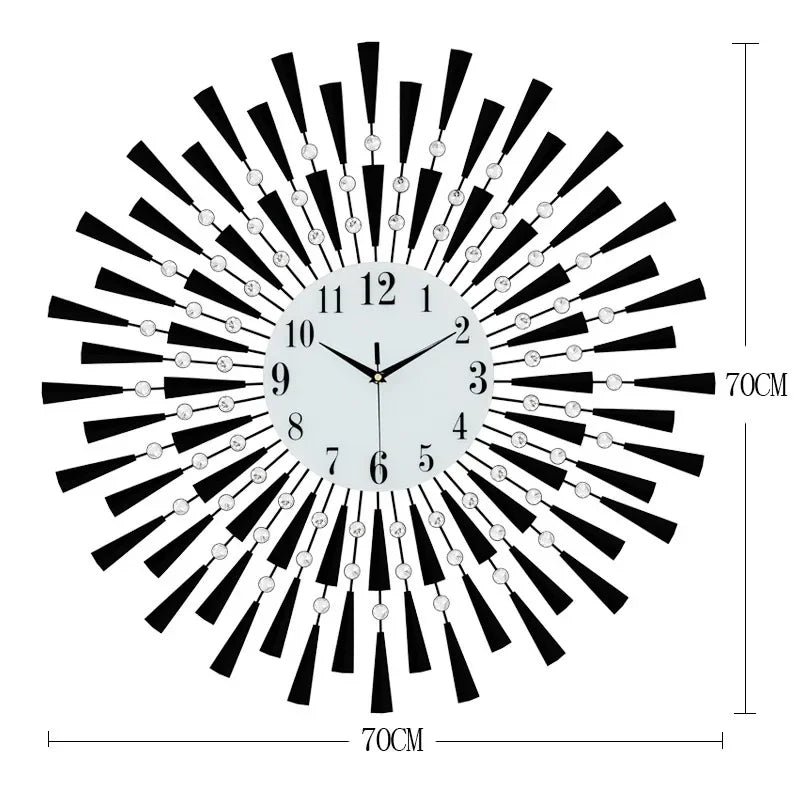 Starburst Wall Clock | Luxury Gold Silent Decorative Clock