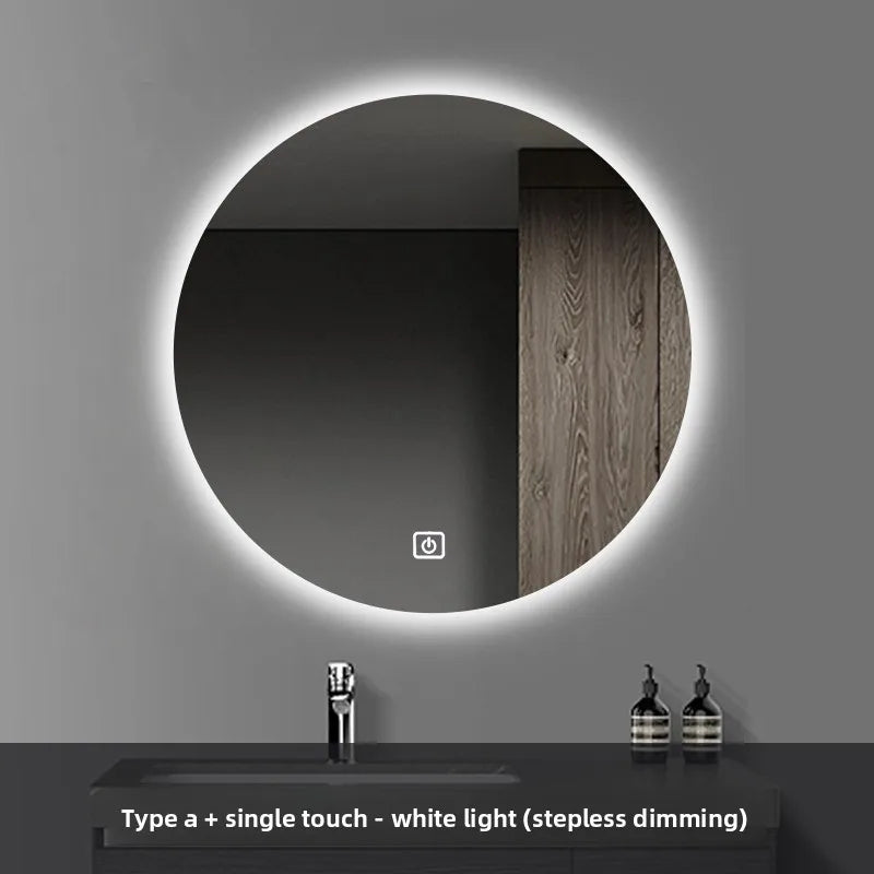 HaloGlow Round LED Bathroom Mirror | Anti-Fog Touch Vanity Mirror