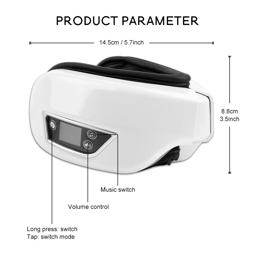 Serene Eye Massager | Heated Airbag Eye Mask with Bluetooth