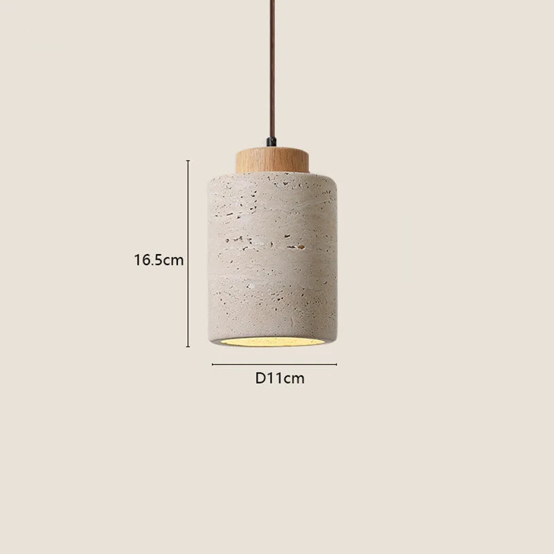 Cavern Stone Pendant | Wabi-Sabi Bedside Hanging Light