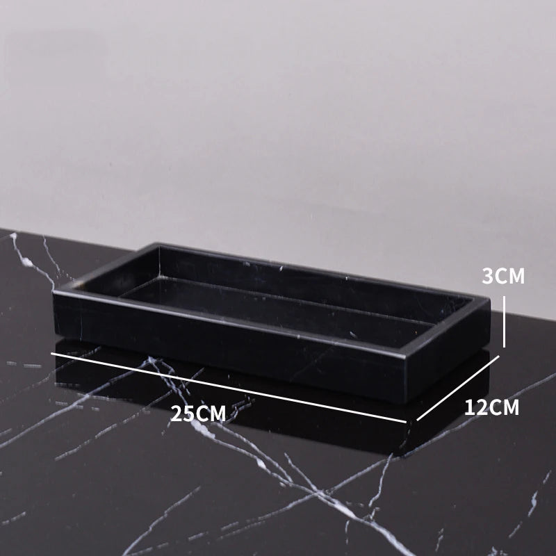Nero Marble Bathroom Collection | Black Natural Marble Vanity Accessories