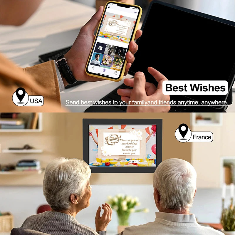 MemoryLane 10.1" WiFi Photo Frame | Touchscreen Digital Picture Frame
