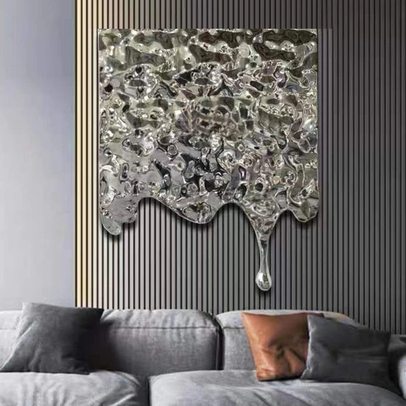 Ribbon Metal Wall Sculpture | Minimalist 3D Wall Art