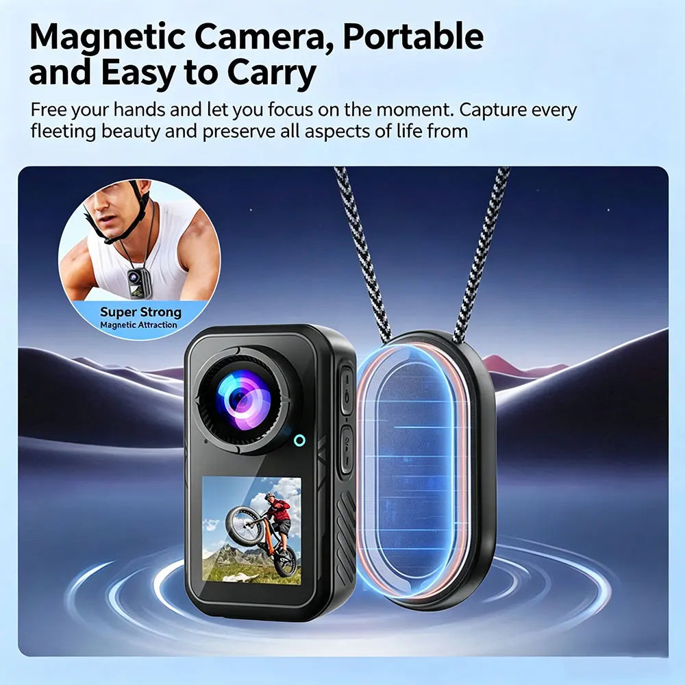 ClipCam 5K Mini Action Camera | Magnetic Thumb Camera with EIS