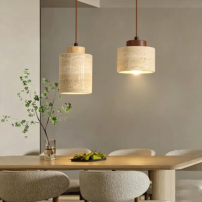 Cavern Stone Pendant | Wabi-Sabi Bedside Hanging Light