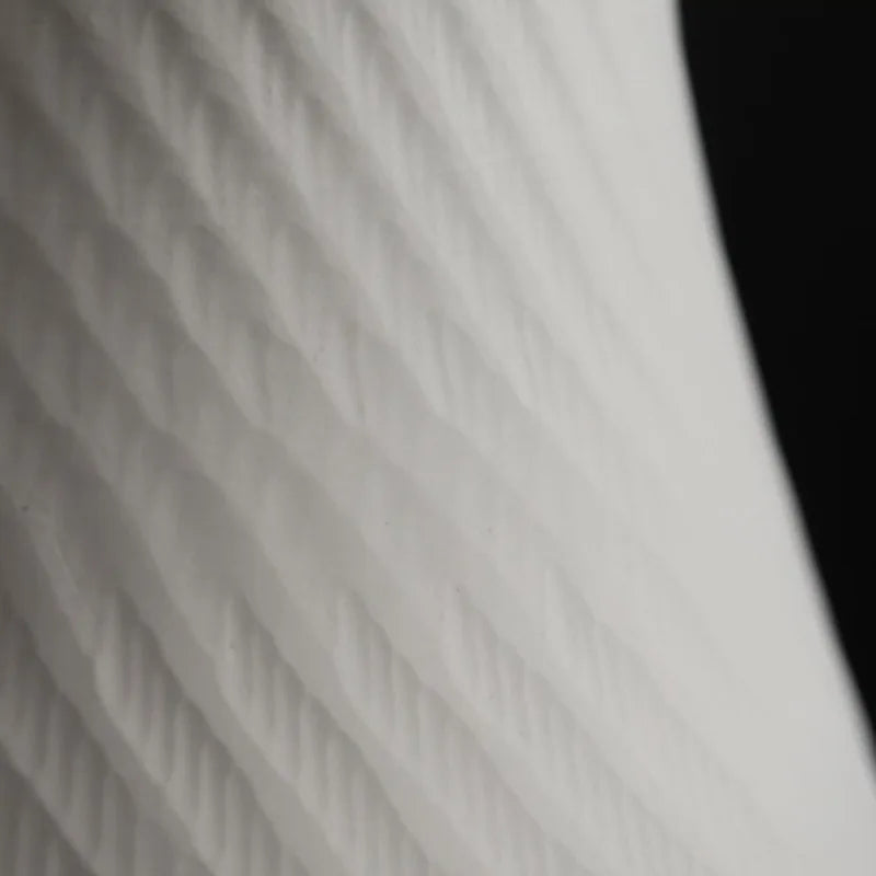 Swirl Minimal Ceramic Vase | Modern White Sculptural Vase