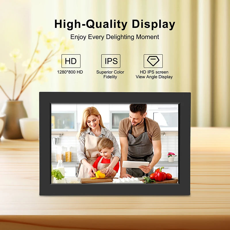 MemoryLane 10.1" WiFi Photo Frame | Touchscreen Digital Picture Frame