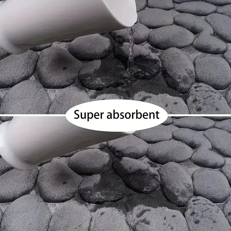 StoneStep Bath Mat | Embossed Pebble Anti-Slip Floor Mat