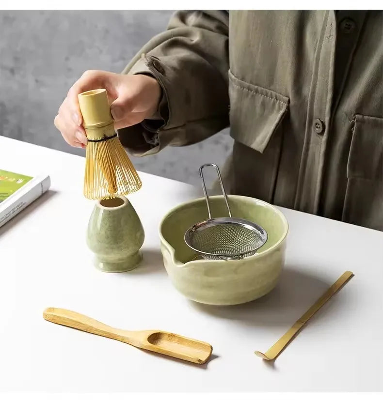 Ceremony Matcha Set | Bamboo Whisk, Scoop & Ceramic Bowl