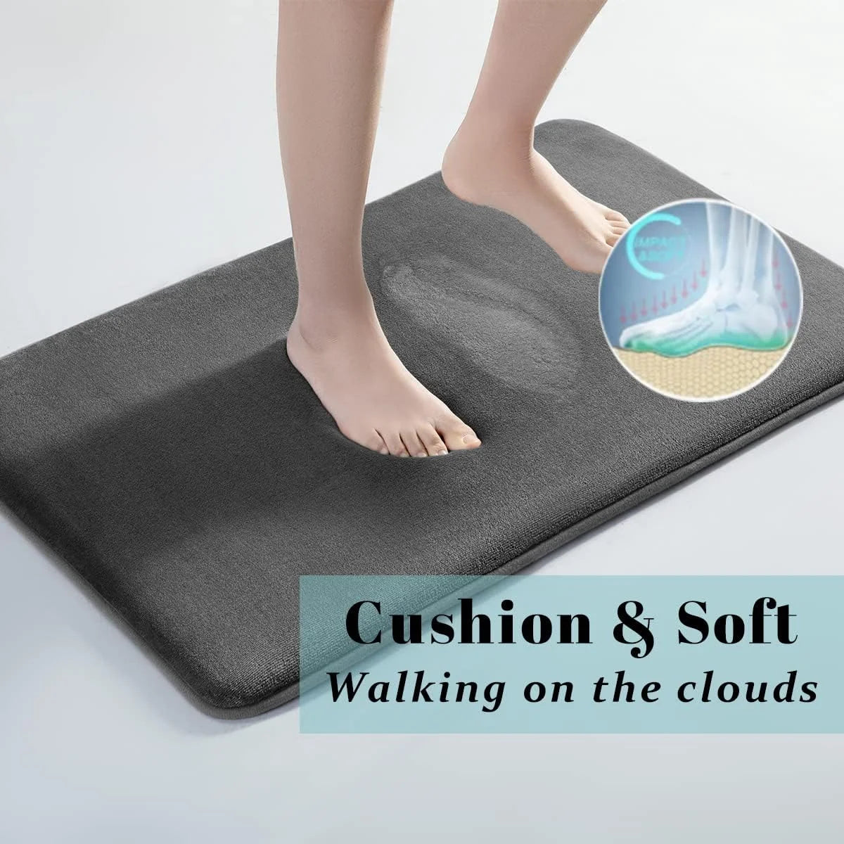 QuickDry Coral Bath Mat | Super Absorbent Non-Slip Mat
