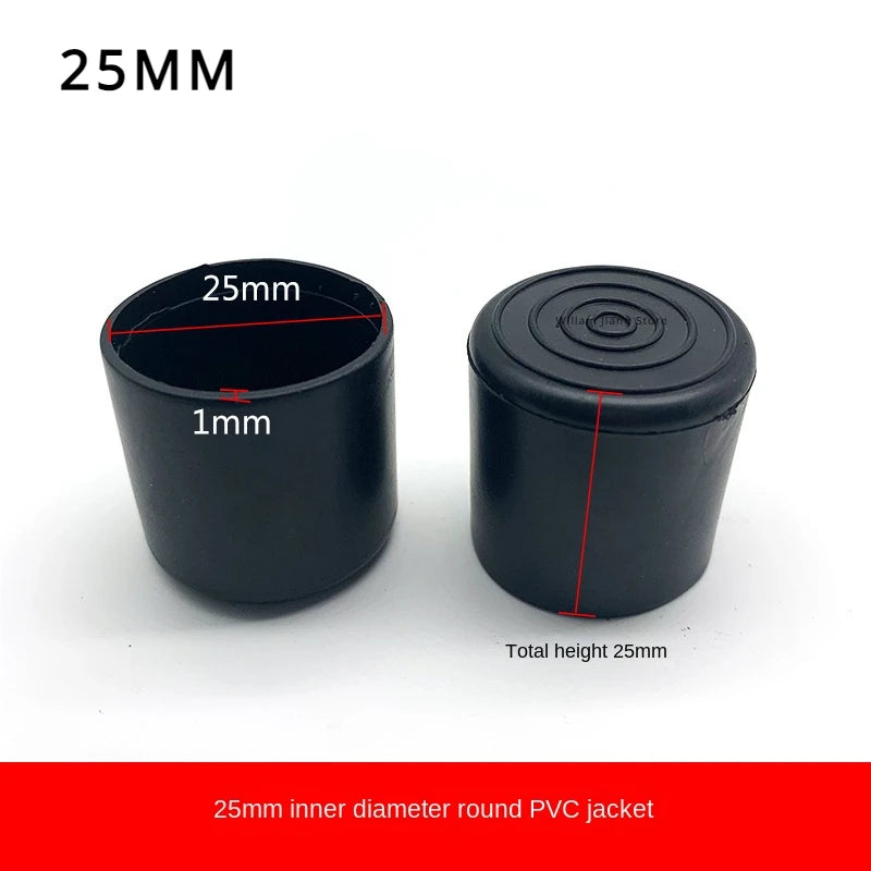 Silent Step Rubber Leg Plugs | Round Furniture Feet Caps