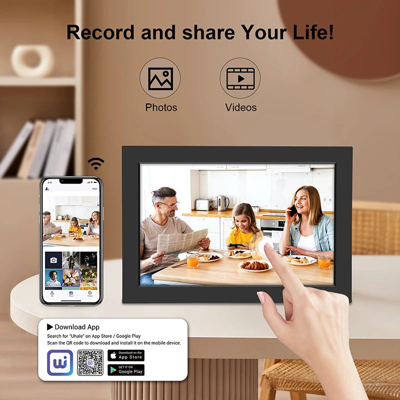 MemoryLane 10.1" WiFi Photo Frame | Touchscreen Digital Picture Frame