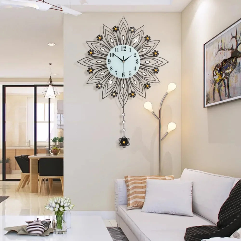Starburst Wall Clock | Luxury Gold Silent Decorative Clock
