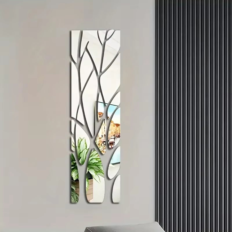 Tree Silhouette Acrylic Mirror Wall Decals