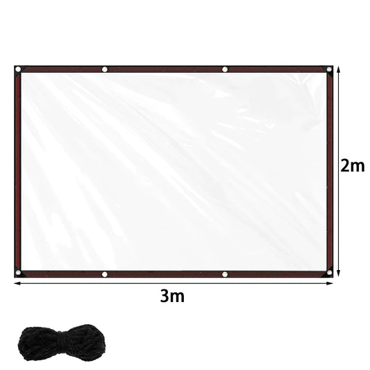 Clear PVC Outdoor Tarp Curtain with Tie Straps