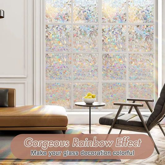 Rainbow Static-Cling Window Privacy Film
