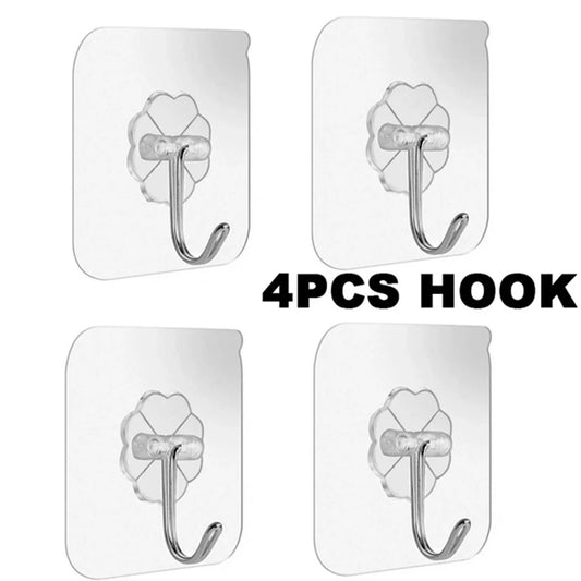 Wall-Mounted Razor Holder and Bathroom Hooks