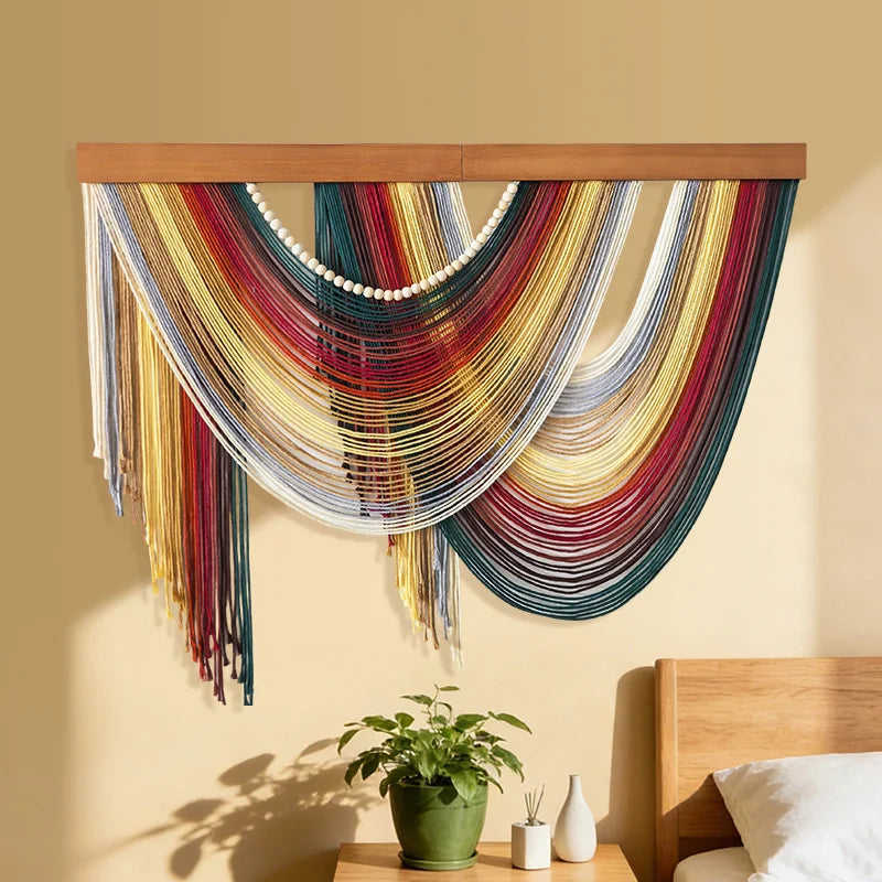 Cascade Macrame Wall Hanging | Large Boho Woven Tapestry 100 × 80 cm