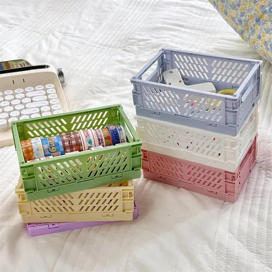 Petal Fold Desk Baskets | Foldable Stationery Storage Boxes