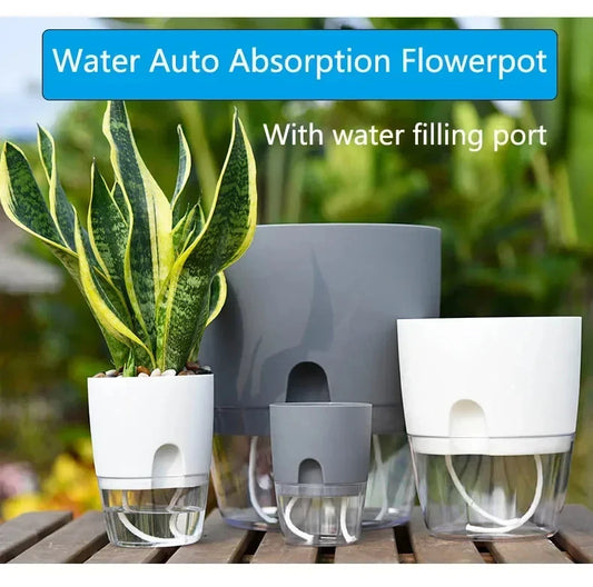 Wick Well Self-Watering Pot | Double Layer Planter