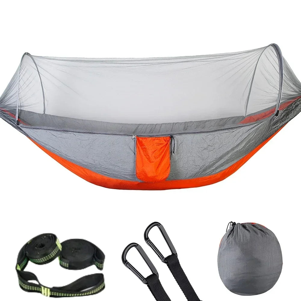 CanopyNest Camping Hammock | Pop-Up Mosquito Net Hammock for Two