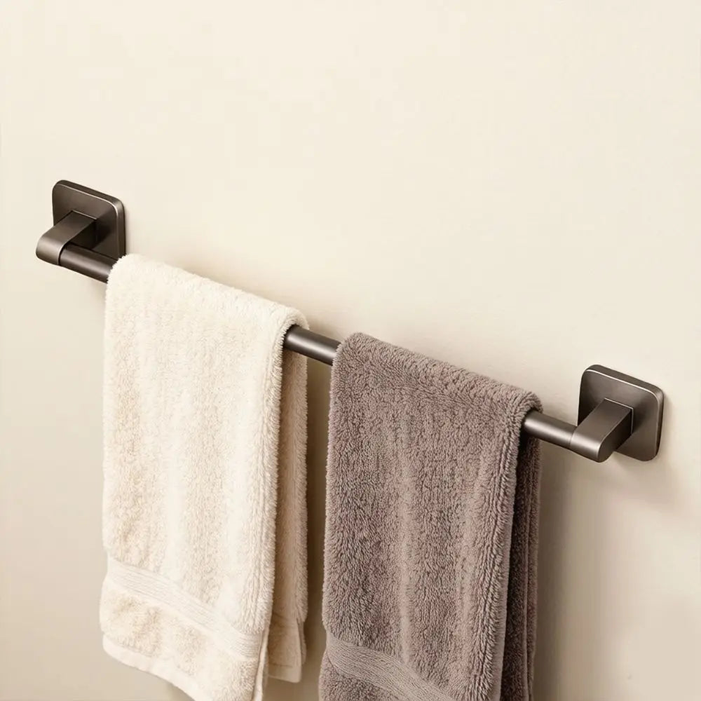 NoDrill Towel Rail | Punch-Free Wall Bar, 30 or 40cm
