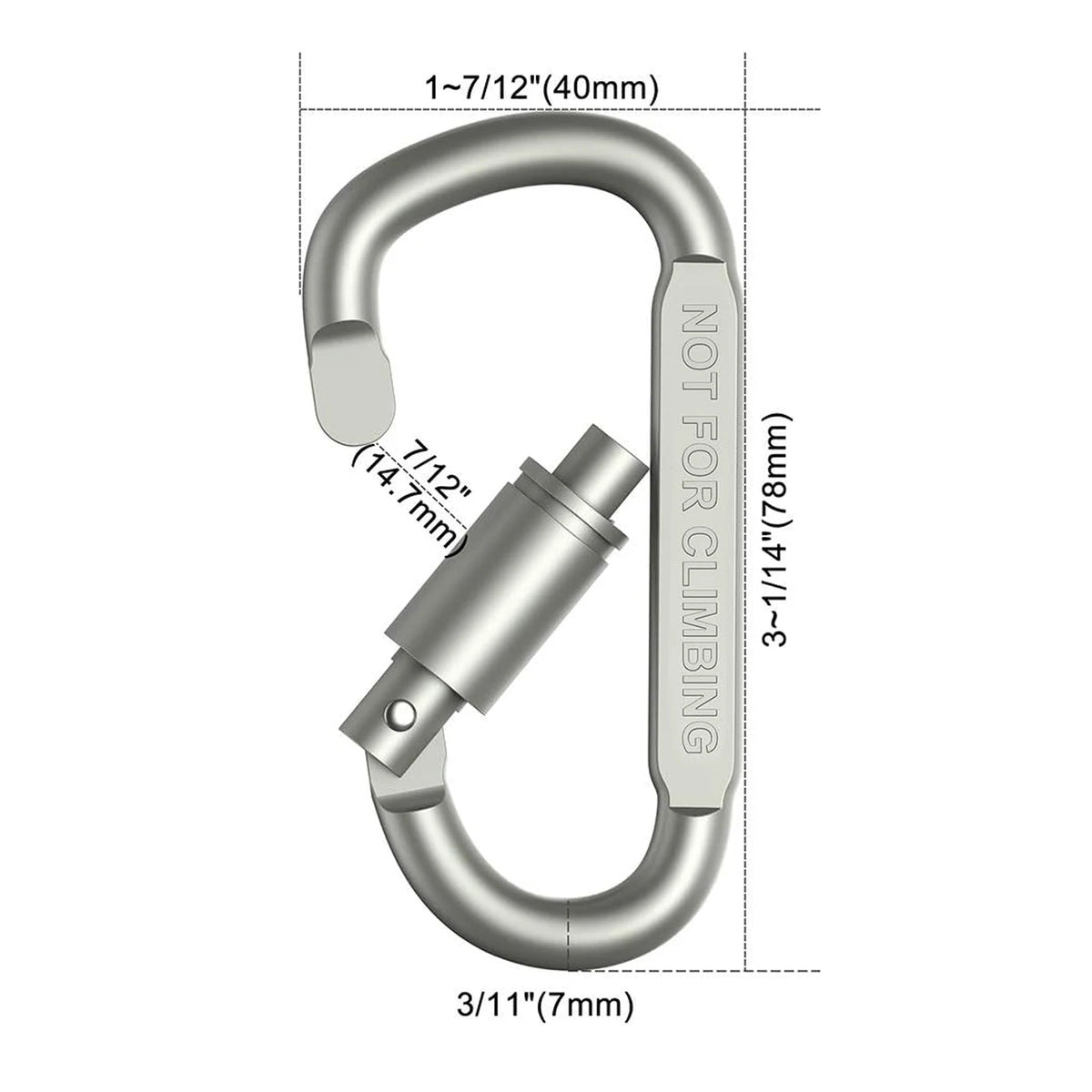 Trailclip Carabiner Set | Aluminium D-Ring Keychain Clips