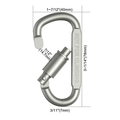 Trailclip Carabiner Set | Aluminium D-Ring Keychain Clips